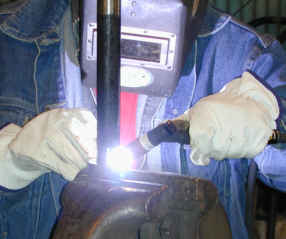 Welder making Tig weld 