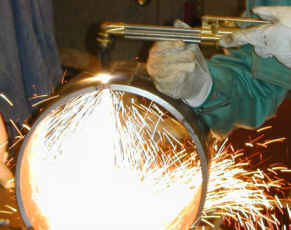 Torch cutting of pipe